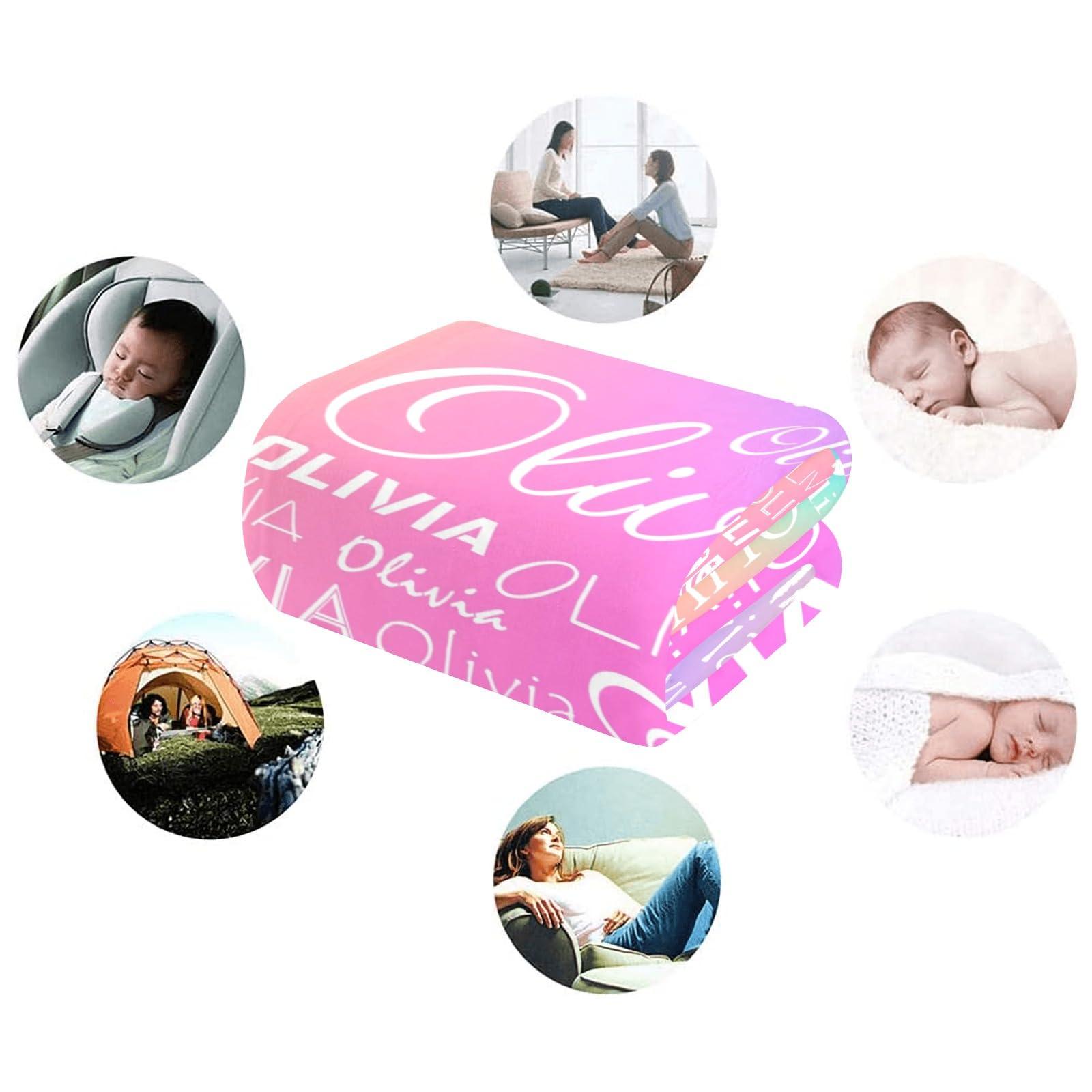 remberever remberever Personalized Name Blanket for Kids and Adult Customized Name Blanket Flannel Custom Blanket Personalized Blanket Throw