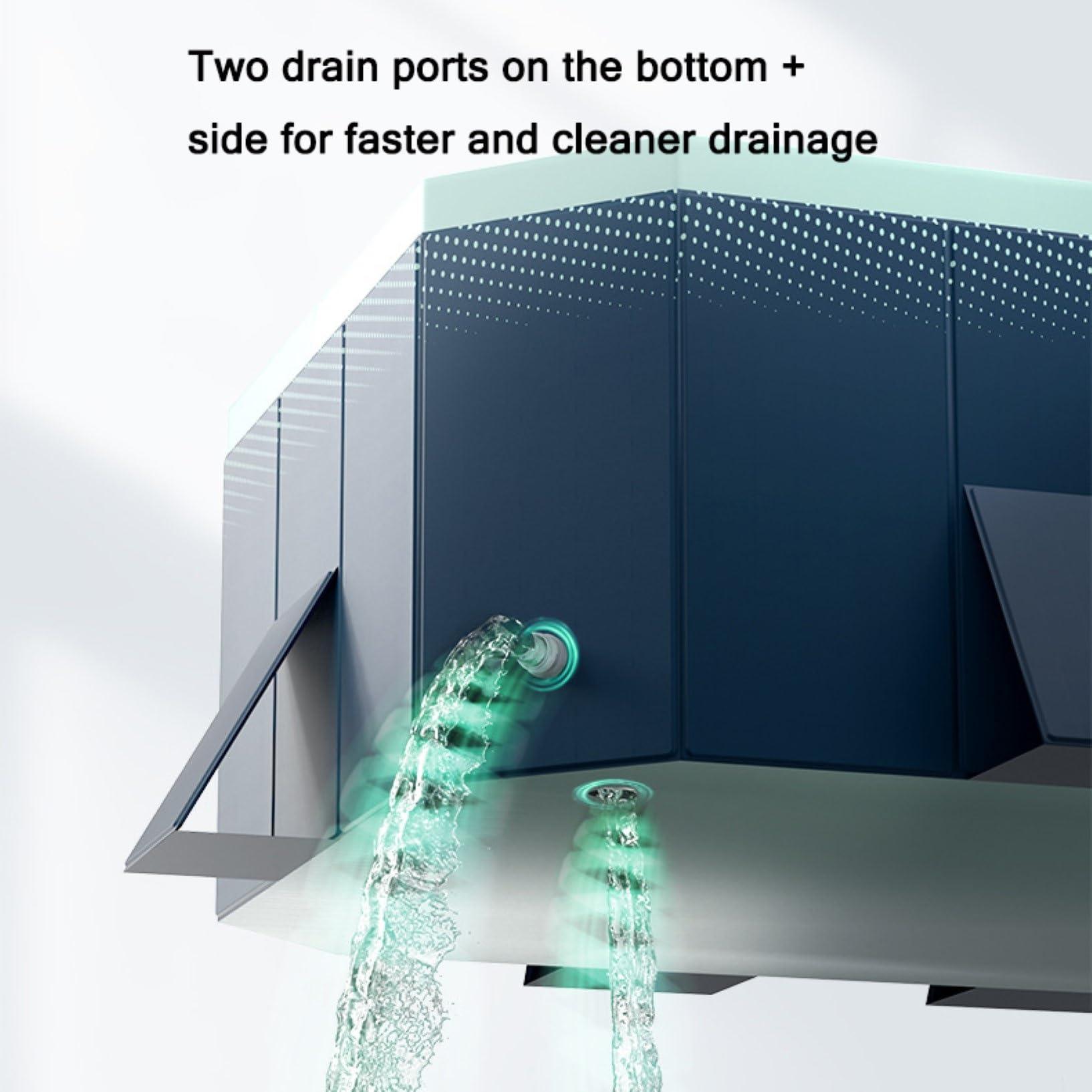 TQQEPOOL Foldable Swimming Pools,Hard Plastic Dog Swimming Pool,Anti-Slip Dog Pool/Pet Pool/Kiddie Pool/Bath Pool for Backyard and Outdoor (Color : Blue, Size : 3m)