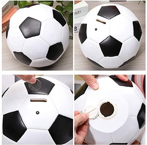 BerlinVV Piggy Bank for Boys Girls Kids Creative Football Piggy Bank for Boys Soccer Coin Bank Cute Money Box Coin Saving Pot Money Box 7.8x7.8x7.4in (Color : Small Piggy Bank)