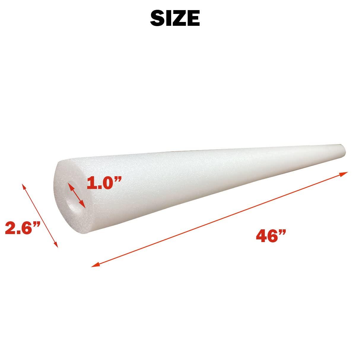 DQFAQYY Pool Noodle 46 Inch Hollow Foam Swim Noodle for Kids Adults Swimming Floating DIY Craft (White Two Pack)