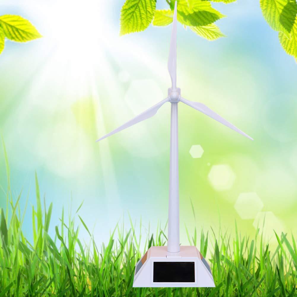 SUNGOOYUE SUNGOOYUE Solar Windmill Toy, White Mini Desktop Solar Powered Windmill Model Home Decor Ornament Science Teaching Tool