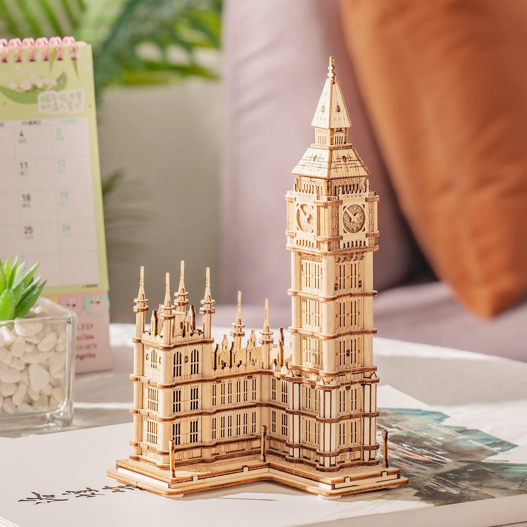 RoWood Rowood 3D Puzzles for Adults Wooden Model Kit Adult Craft Kit Gifts for Teens Age 14+ Big Ben