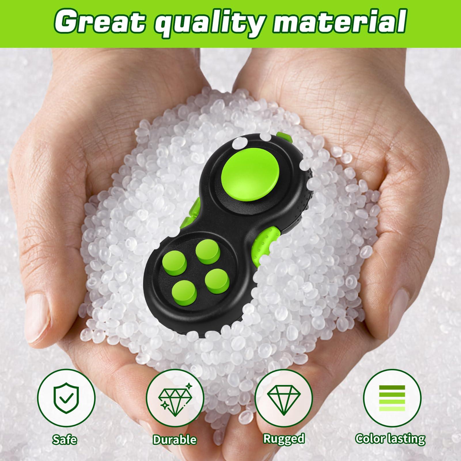 WTYCD WTYCD Original Fidget Toy Game, Rubberized Classical Controller Fidget Concentration Toy with 8-Fidget Functions and Lanyard - Excellent for Relieving Stress and Anxiety(Green)