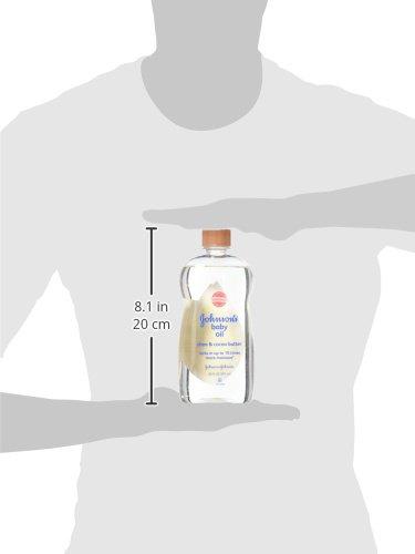 Johnson's Baby Johnson's Baby Oil, Mineral Oil Enriched with Shea & Cocoa Butter to Prevent Moisture Loss, Hypoallergenic, 20 fl. oz