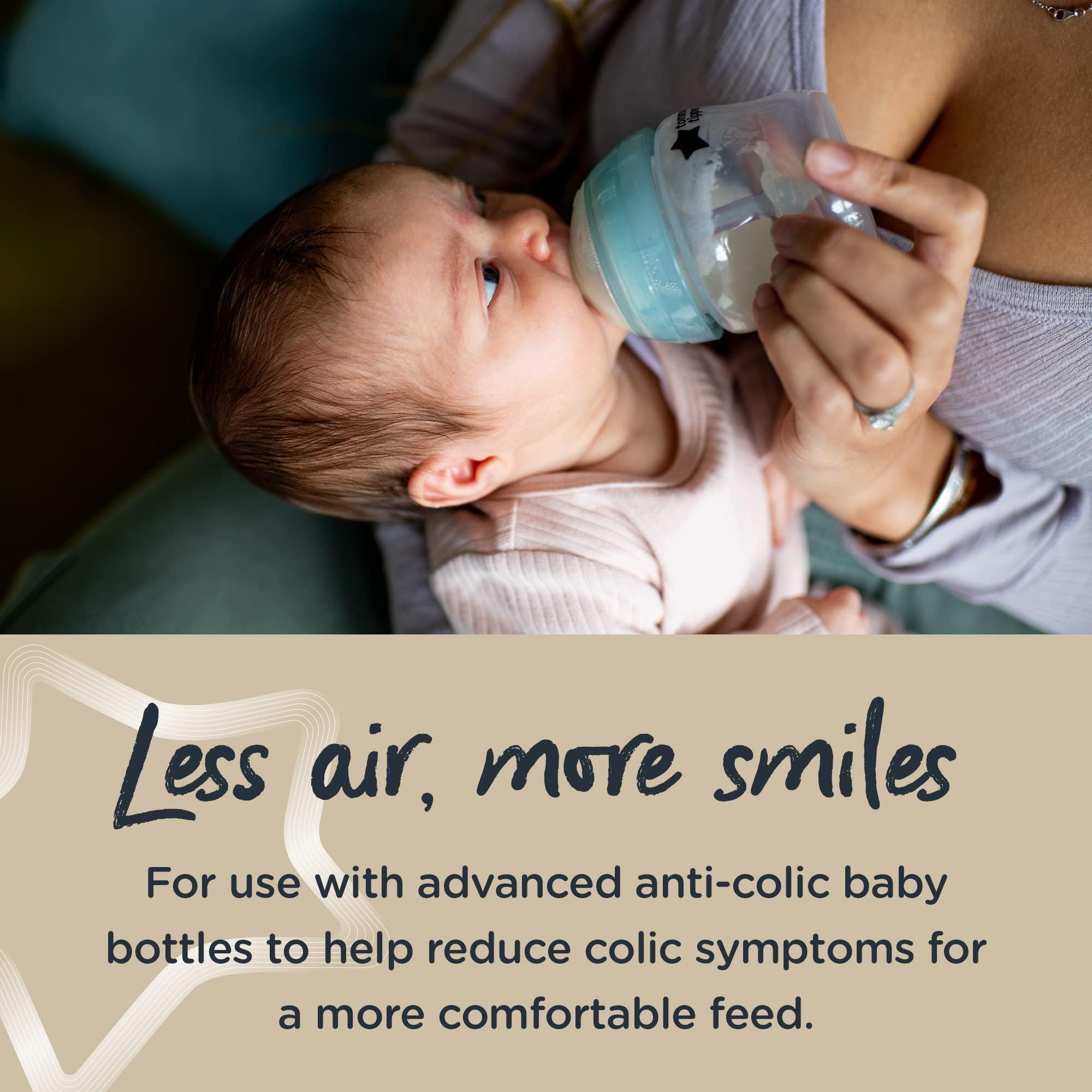 Tommee Tippee Tommee Tippee Advanced Anti-Colic Baby Bottle Nipples, Breast-Like, Soft Silicone, Medium Flow, 3m+ & Closer to Nature Baby Bottles Slow Flow Breast-Like Nipple with Anti-Colic Valve (9oz, 4 Count)