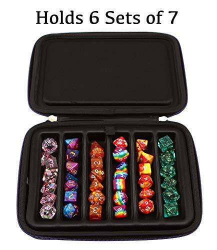 Forged Dice Co. Forged Dice Co. Dice Storage Case with Removable Slotted Tray - Storage Box Holds 42 Metal or Plastic Polyhedral Dice - Dice Tray and Display Case Works with DND and Dungeons & Dragons Game Dice