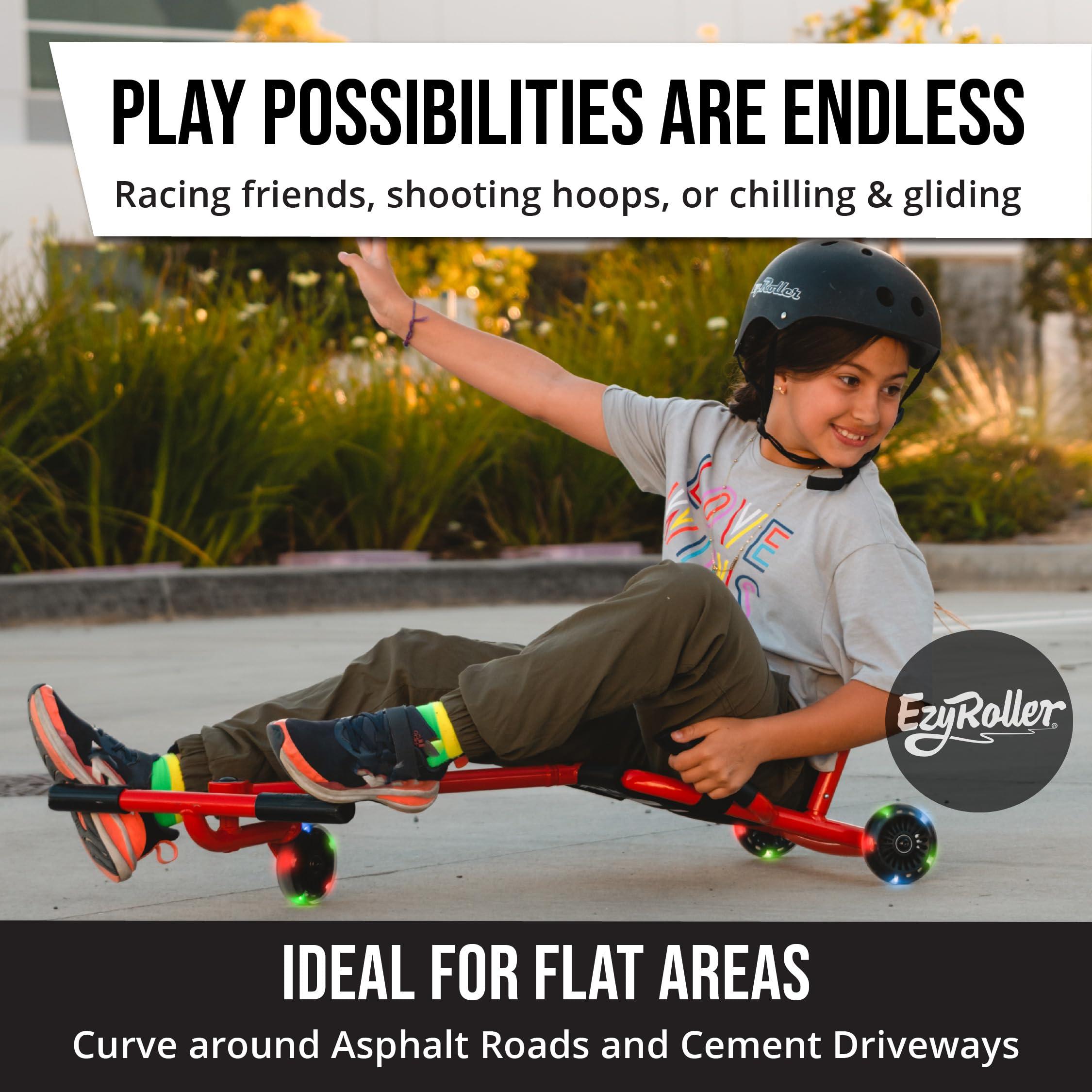 EzyRoller EzyRoller Classic Ride On Scooter and Go Kart for Kids Ages 4+ - Red LED Limited Edition