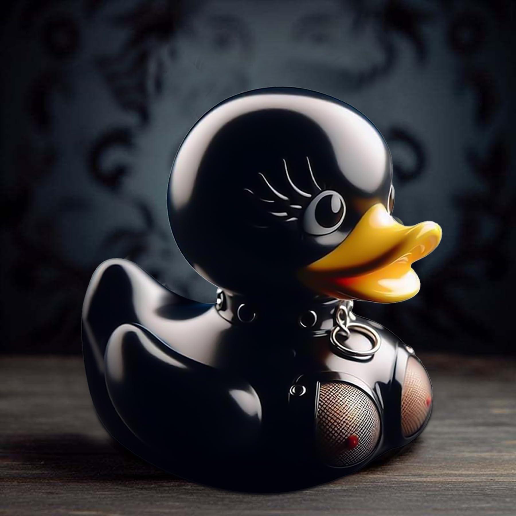 donciety donciety Unique Rubber Duck, Gothic Duck Satanic Duck, Gothic Cyberpunk Resin Punk Ducks, Dancing Duck, Goth Girl Duck, Satanic Duck Gothic Gifts Home Decor New Year\'s Gift (Dancer Duck)