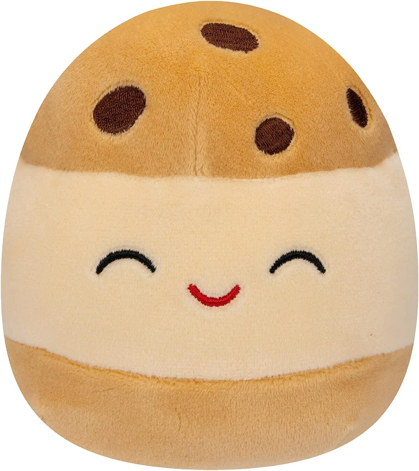 Squishmallows Squishmallow Official Kellytoy Food Squad Plush Dessert Collectible Soft Plush Animal Collection (Brown/Cream, Koako Ice Cream Cookie Sandwich, 5 Inch)