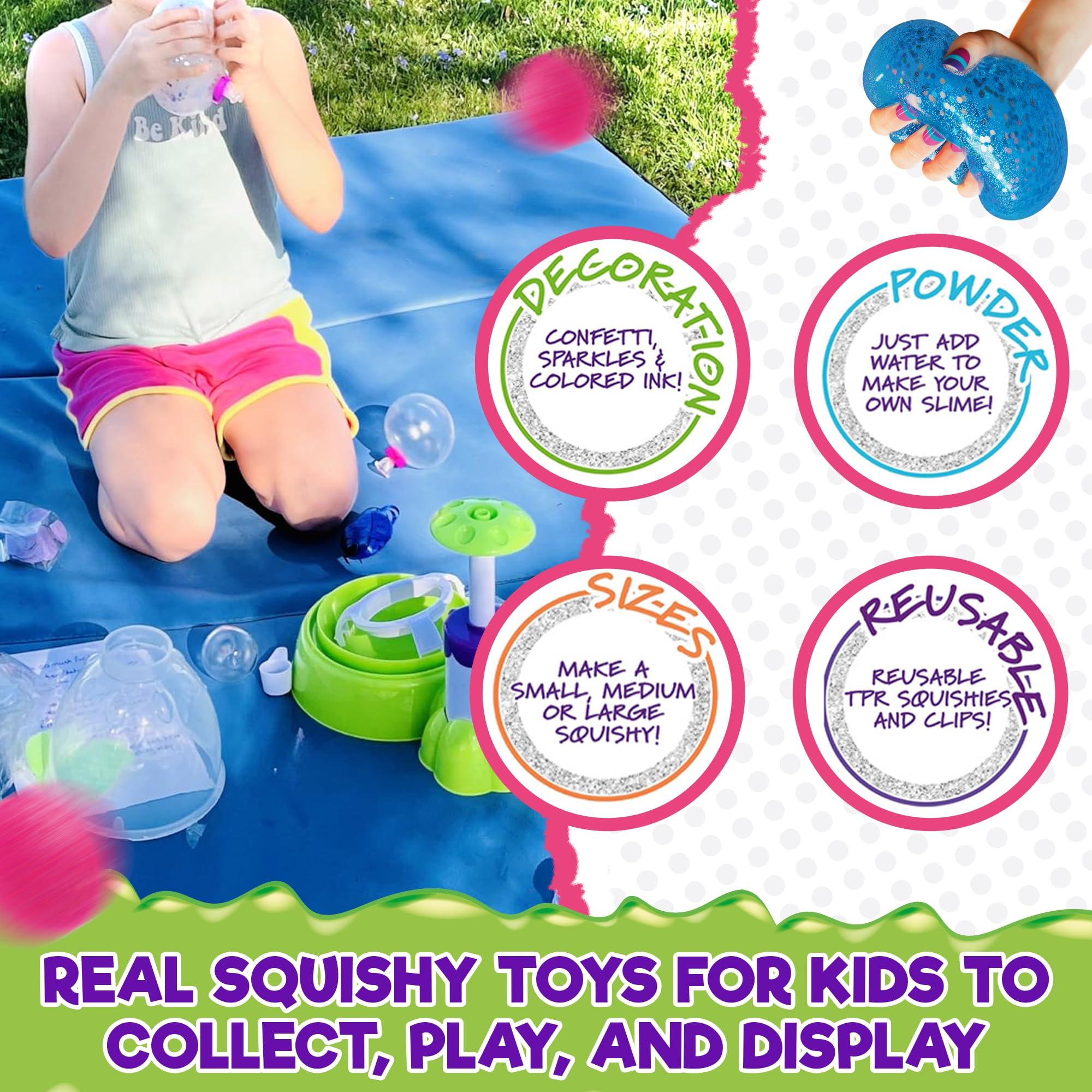 Doctor Squish Doctor Squish: Squishy Maker, New Shiny Glitter Station Maker, Decorate with Confetti, Sparkles & Colored Ink, Variety of Sizes, Just Add Water to Make Your Own Slime, for Ages 8 & up