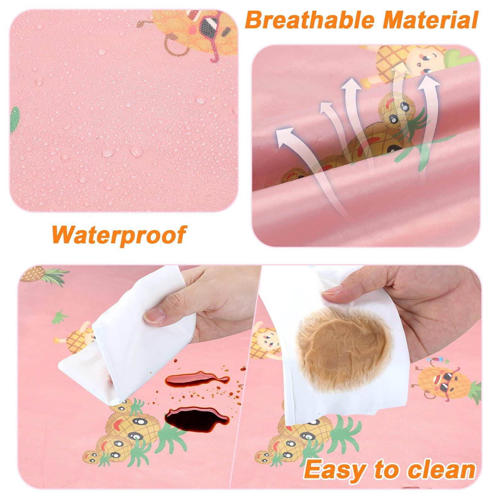 PewinGo PewinGo Weaning Bib & BLW Attaches and Fully Cover to Baby Highchair, Long Sleeves Bib with Waterproof, Machine Washable & Comfortable,Easy to Clean, Suitable for Baby Infant-Pink