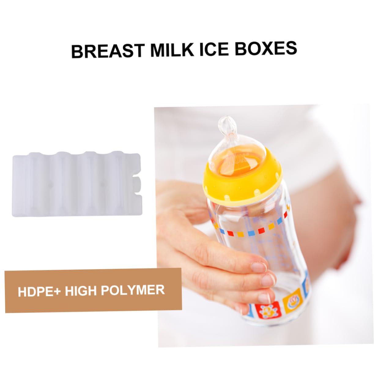 Alasum Alasum 3pcs Breast Milk Ice Box Freezer Blocks Ice Bag for Breast Milk Ice Block Breatfeeding Accessories Breastmilk Chiller Containers for Food Beer Cooler Hdpe Storage White Bottle