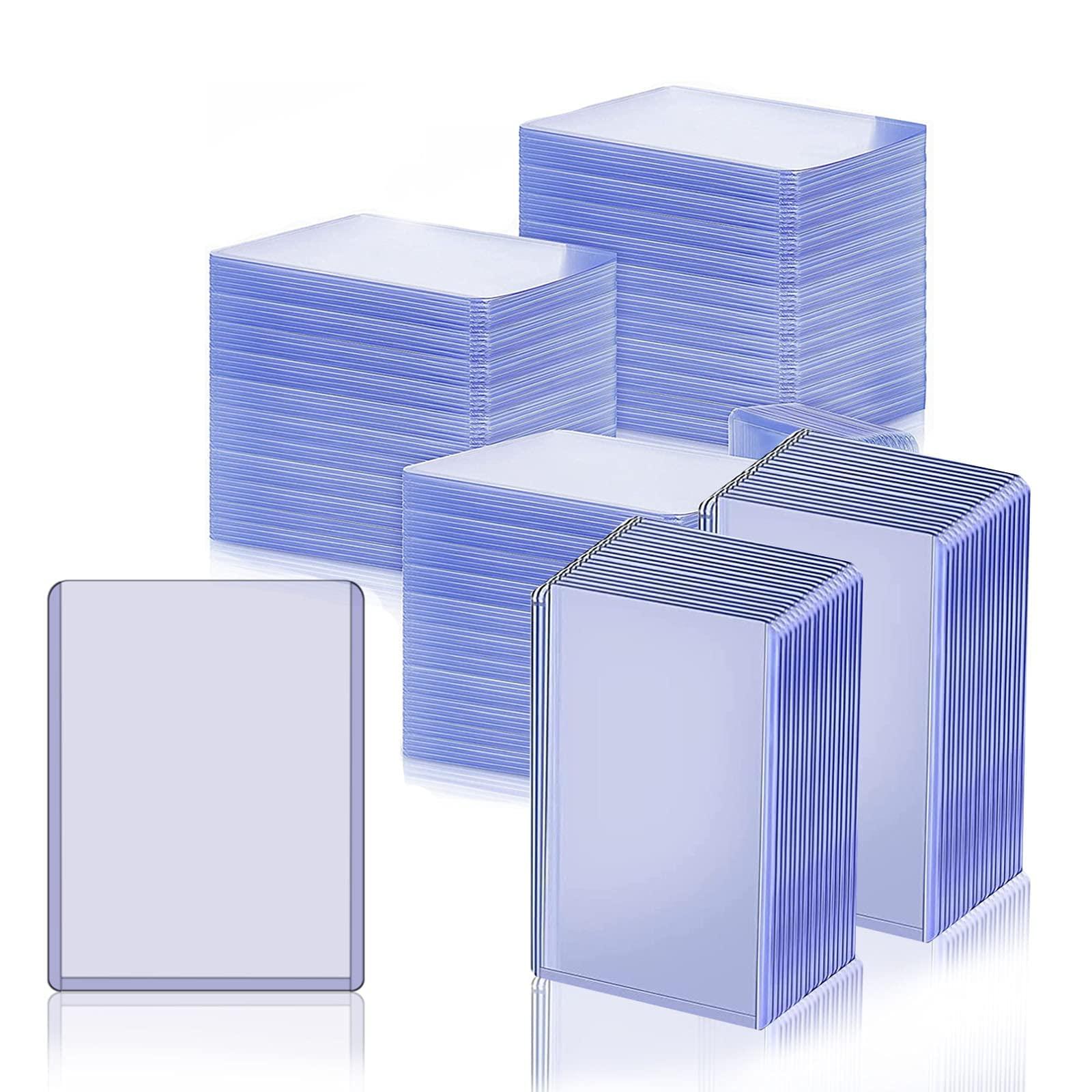 KALOPEZY 200 Pcs Card Sleeves Hard Plastic Card Sleeves 3 x 4 Inch Baseball Cards Protective Card Holder for Sports Cards Game Card Trading Card Sports Card