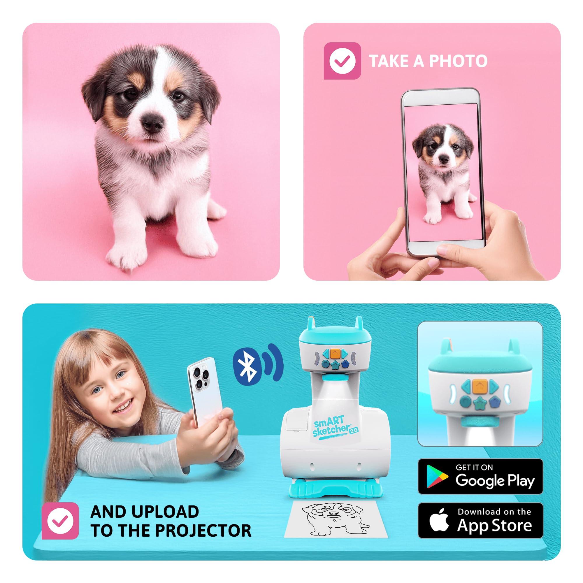 Flycatcher Flycatcher Toys smART Sketcher 2.0, Drawing Projector for Kids, Art Projector for Tracing,Kids Toys,Birthday Gift for Age 5+,Art Supplies for Kids 5-8