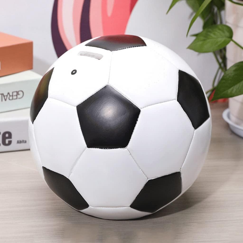 BerlinVV Piggy Bank for Boys Girls Kids Creative Football Piggy Bank for Boys Soccer Coin Bank Cute Money Box Coin Saving Pot Money Box 7.8x7.8x7.4in (Color : Small Piggy Bank)