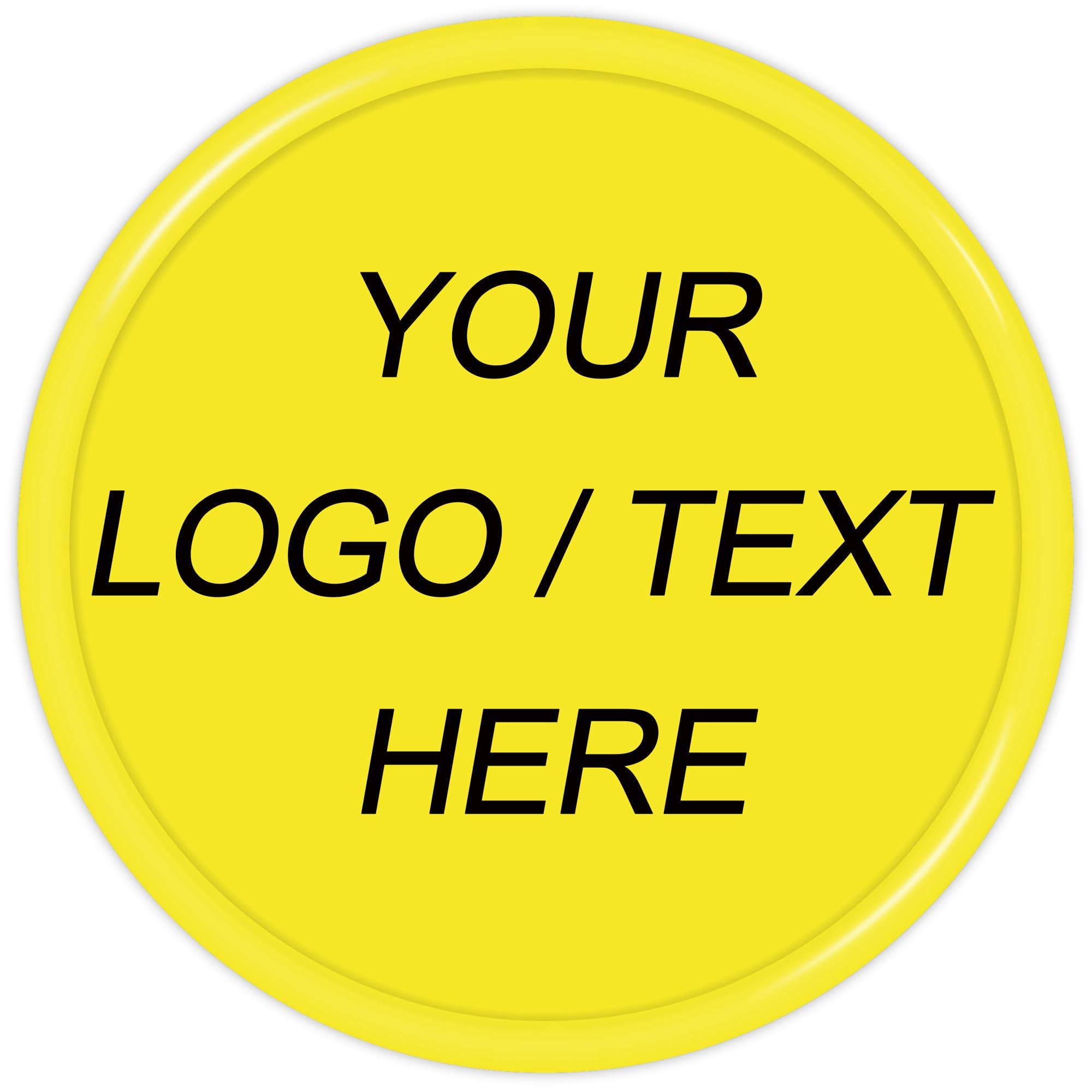 ULEJU ZC ULEJU ZC 500 Pcs Custom Plastic Chips Personalized Logo and Text Put Image or Design on a chip,15 Colors (Yellow)
