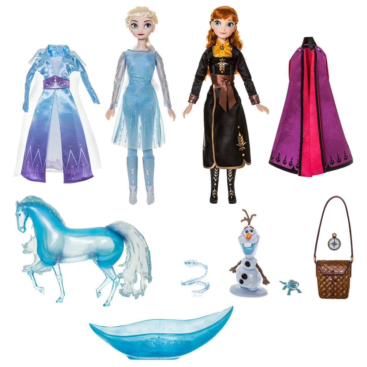Disney Store Disney Store Official Frozen 2 Doll Set - Classic Doll Gift Set with Elsa and Anna - Fully Posable Characters for Frozen 2 Fans - Suitable for Ages 3+