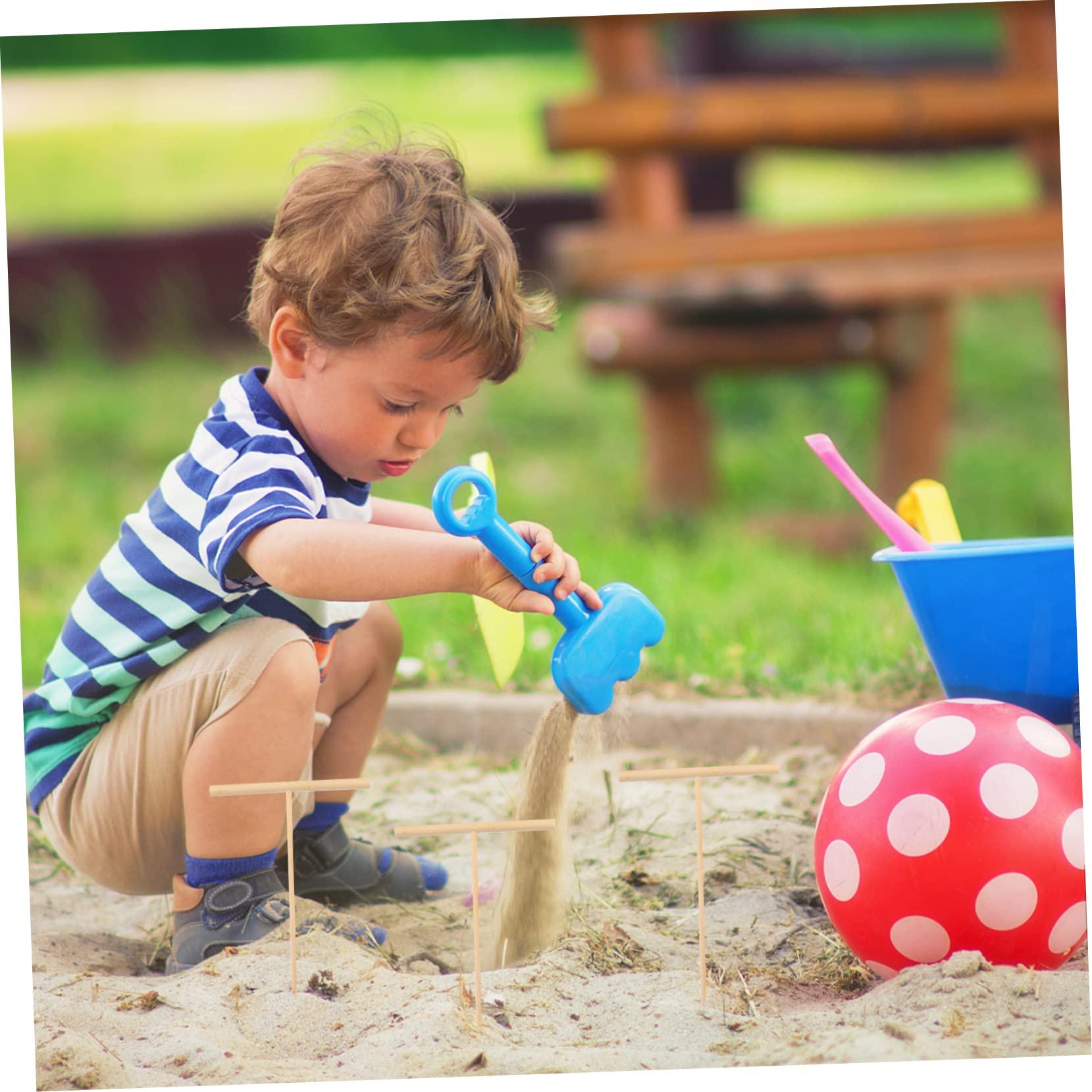 Vaguelly 18 Pcs T-type Bamboo Rake Creative Crafts Decorative Bamboo Crafts Mini Rake Toys Creative Rake Crafts Decorative Rake Crafts Sand Table Accessories Mini Bamboo Rakes