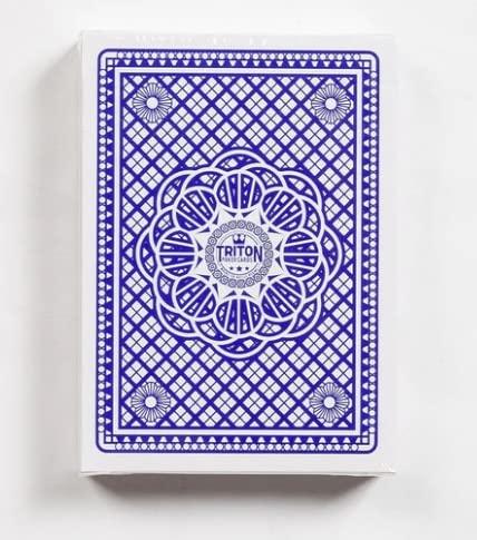 Triton Poker Tables Triton Premium Portable Poker Table Mat 10 Player + Triton Premium Poker Playing Cards for Texas Holdem Poker