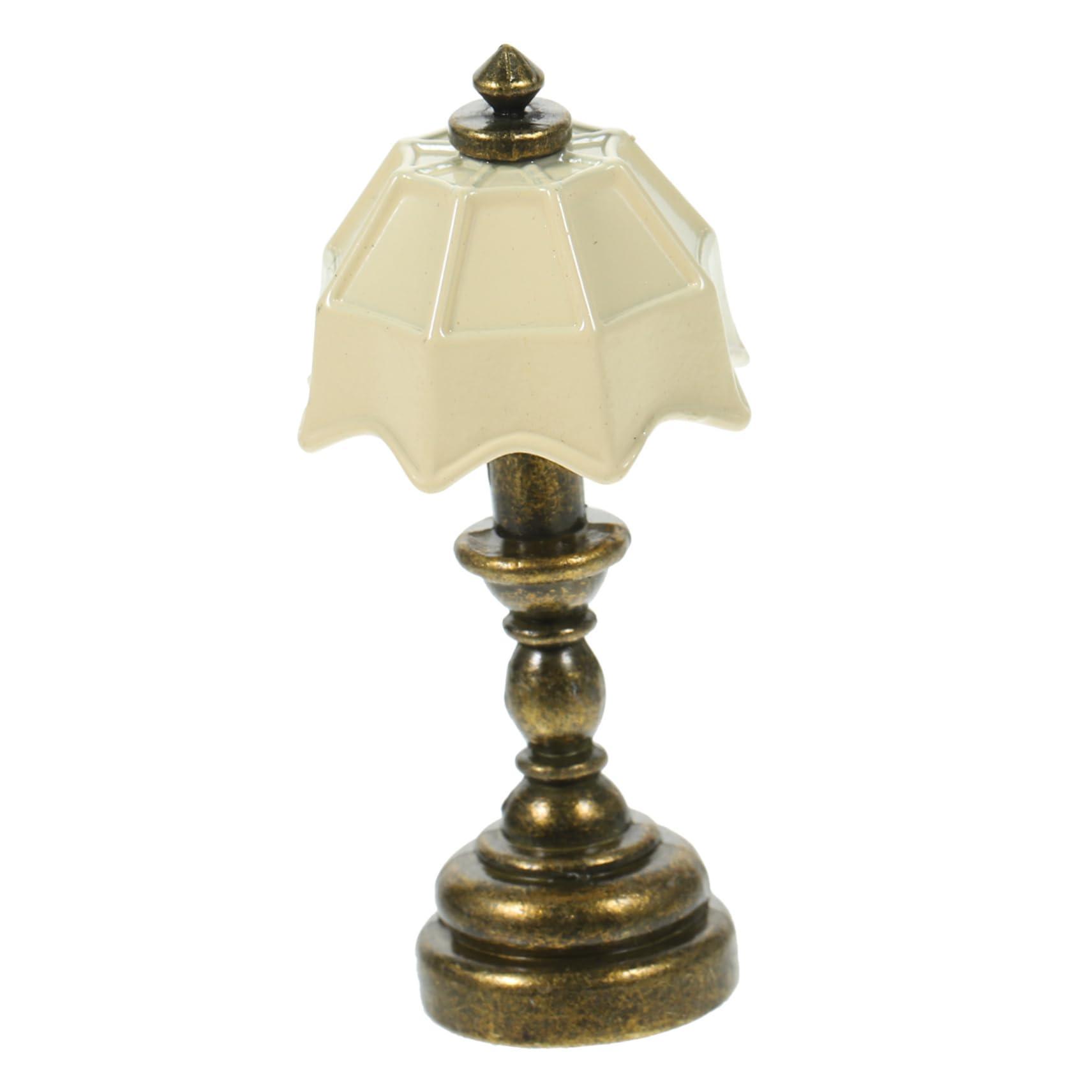 Tofficu 4pcs Mini Light Model Miniature Lamp Model Mini House Table Lamp Bedside Light Miniature Mini Lamp Miniature Furniture Model Micro Landscape Model Mini Bedside Light Creative Lamp