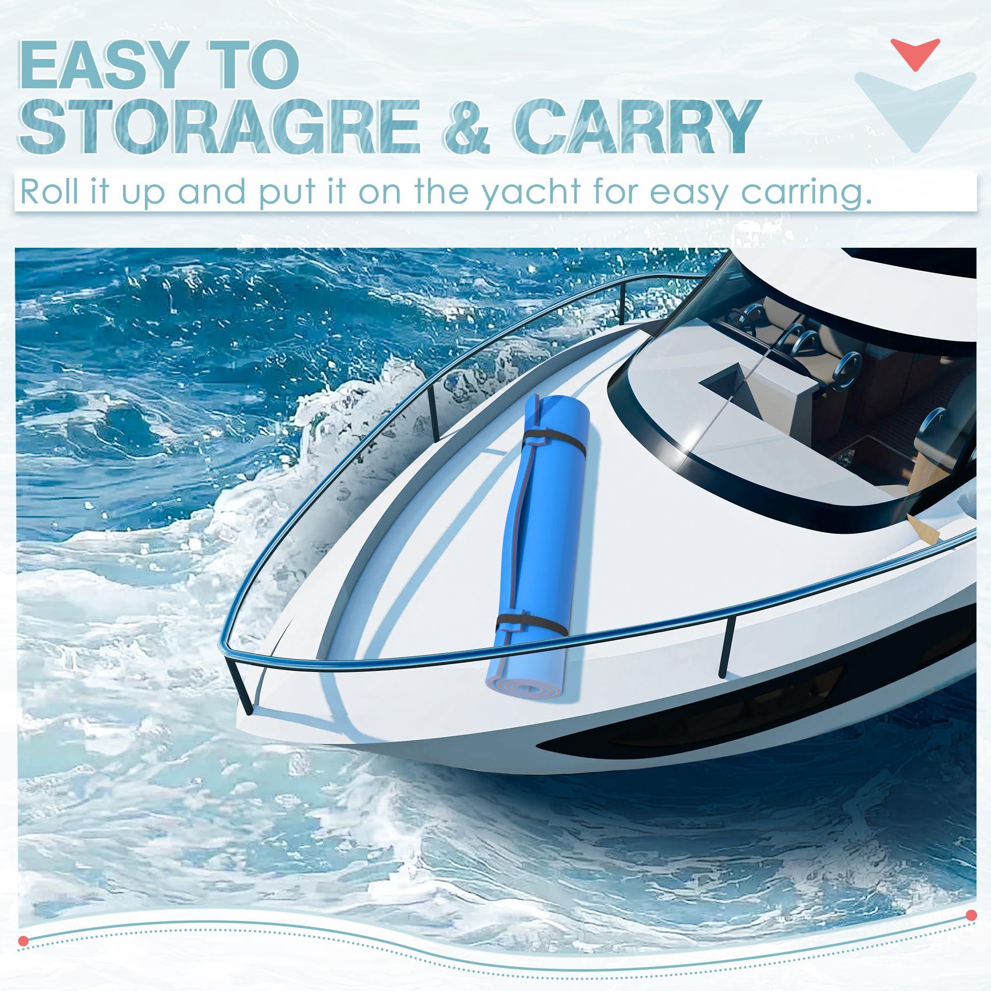 OUTROAD OUTDOOR CAMPING GARDEN PATIO Outroad 6FT Floating Water Pad Mat, 3 Layers XPE Foam Lily Pad for Beach, Ocean, Lake, Roll-Up Floating Island for Water Recreation and Relaxing, Blue