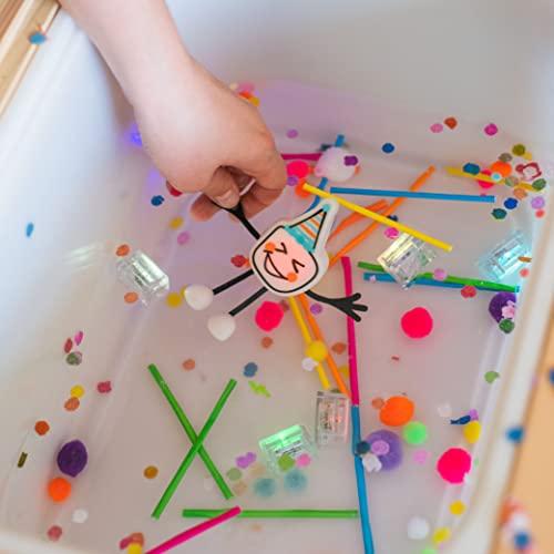Glo Pals Glo Pals Party Pal Water-Activated Bath Toy with 6 Reusable Light-Up Cubes for Sensory Play