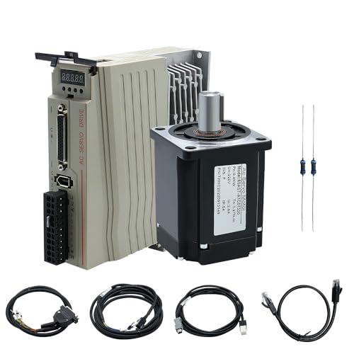 LCRHLCNC LCRHLCNC Servo Motor 400w 600w 750w with 60 80 Flange 17 Bit Absolute AC 220V Servo Driver High Accuracy Magnetic Servo 3000-6000RPM (600)