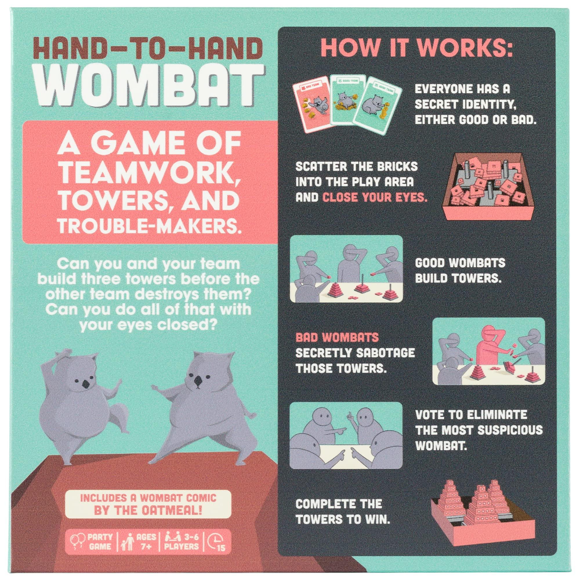 Exploding Kittens LLC Exploding Kittens Hand to Hand Wombat Card Game Fun Family Card Games for Adults Teens & Kids - Fun Party Games, 3-6 Players