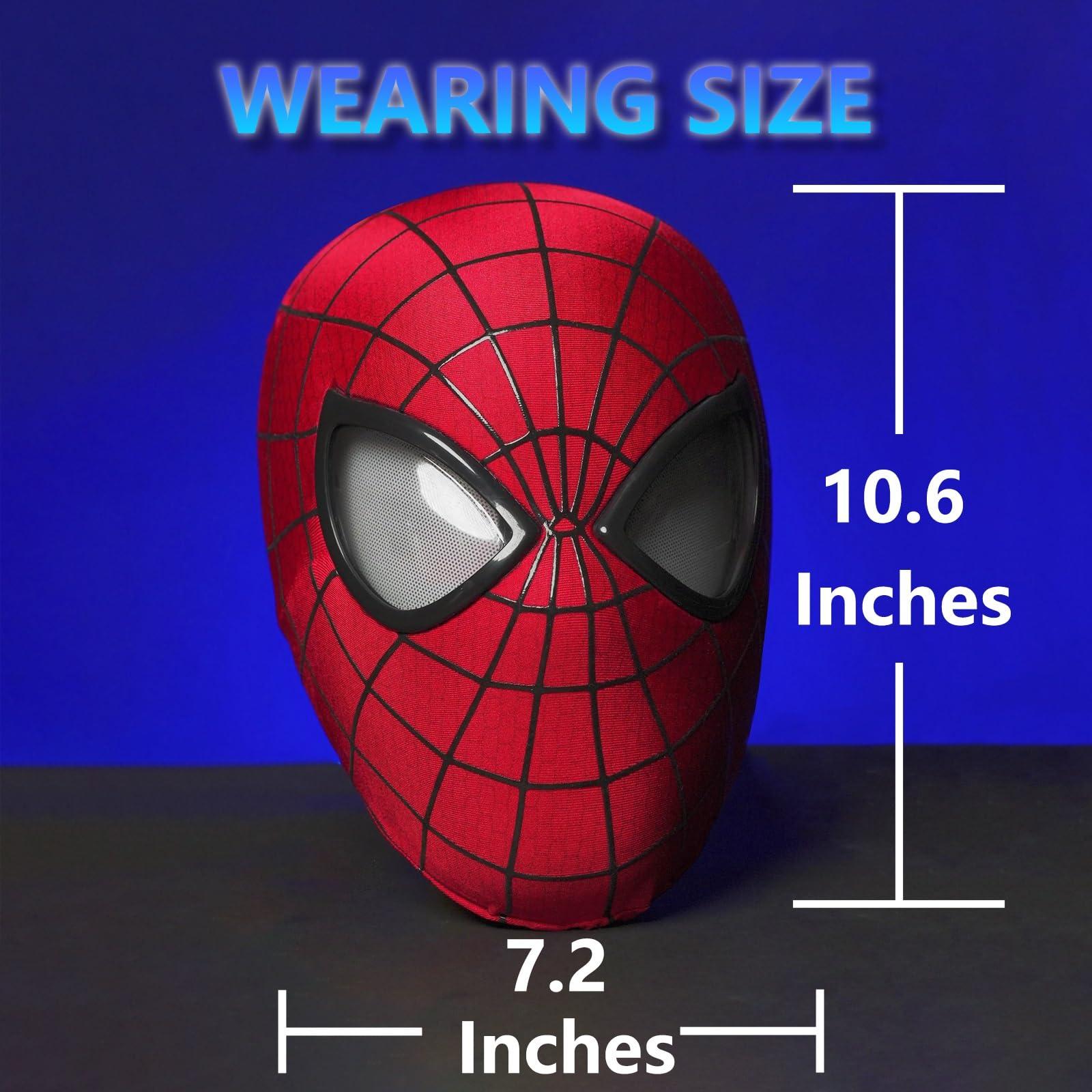 Tarrshiney Tarrshiney Amazing Spider Hero Mask Movable Mechanical Light up Eyes With Remote Control Super Hero Full Mask Moving Lenses Cosplay Wearable Prop Mask Homecoming Mask For Gift.