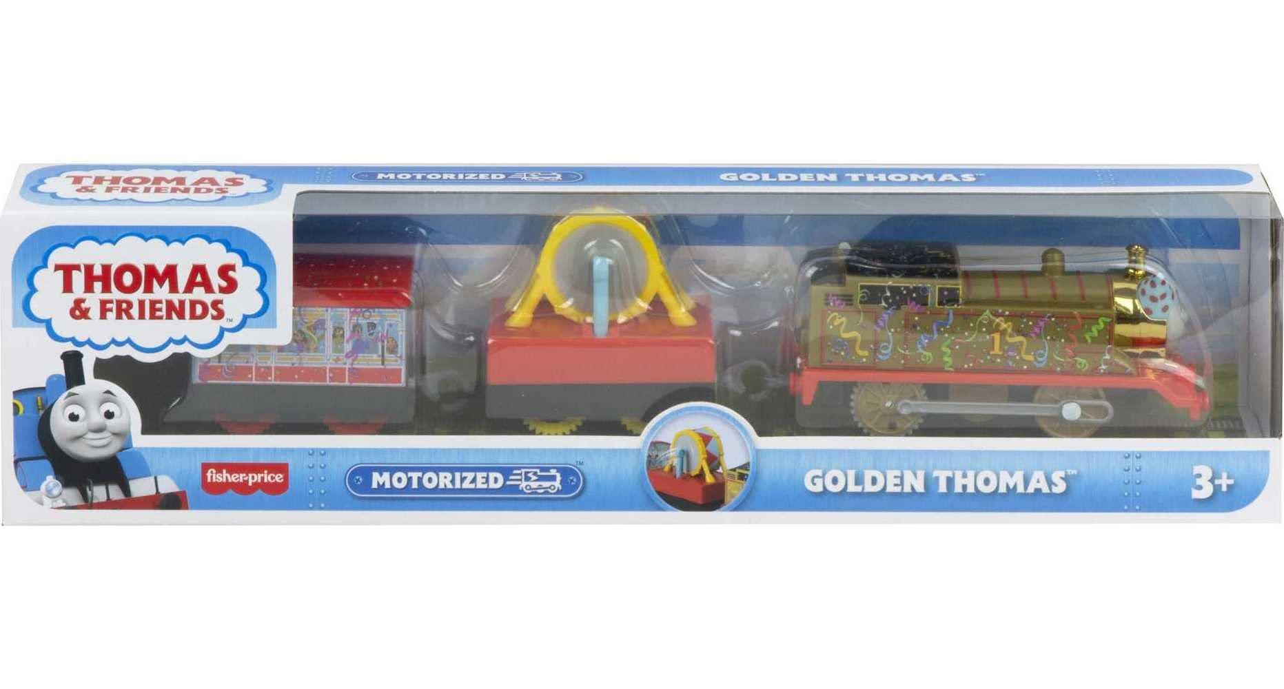 Thomas & Friends Fisher-Price Thomas & Friends Trackmaster Golden Thomas, Motorized Train Engine for Preschoolers Ages 3 Years & Older