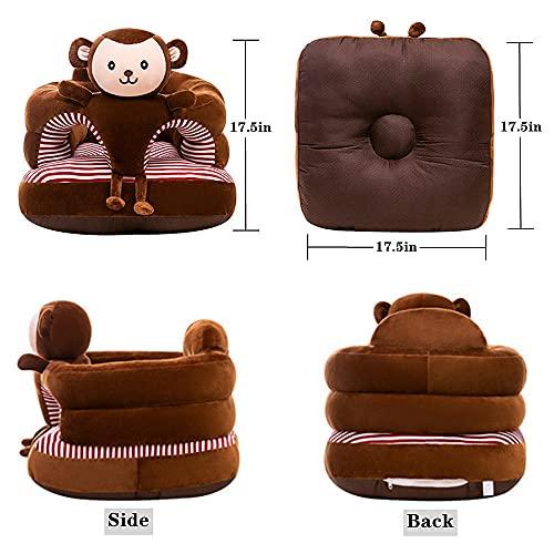 PUXU Baby Support Seat, Cute Baby Sofa Chair for Sitting Up, Comfy Plush Infant Seats (Hamster,W17.5" x H17.5")