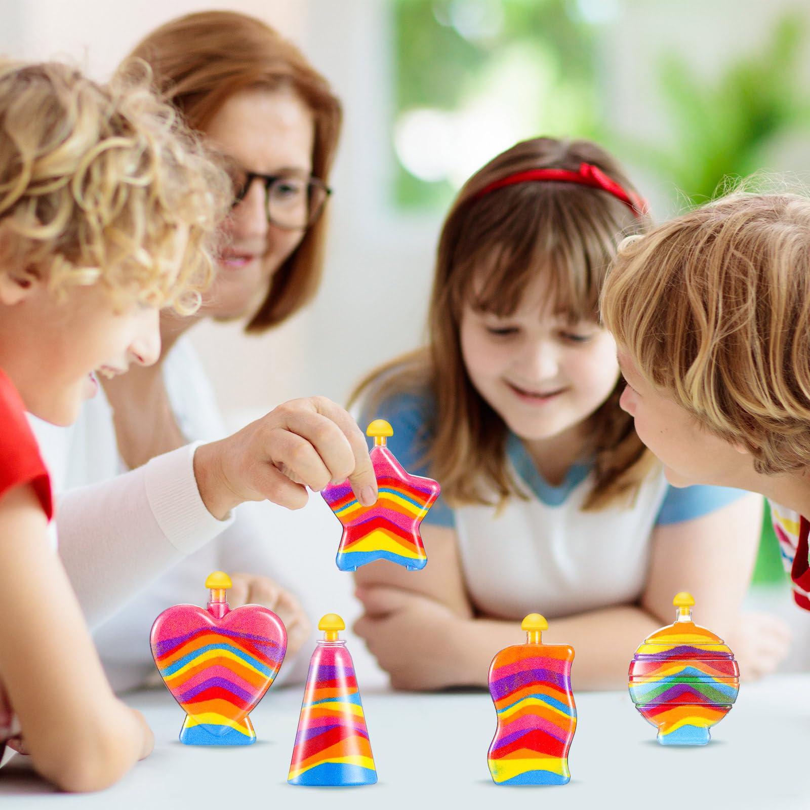 Liliful Liliful Sand Art Bottles for Kids, Sand Art Plastic Crafts Kit Bulk Arts Crafts Kit, Include Clear Sand Art Bottles with Funnel for Boys Girls DIY Sand Arts Crafts Party (20 Pcs)