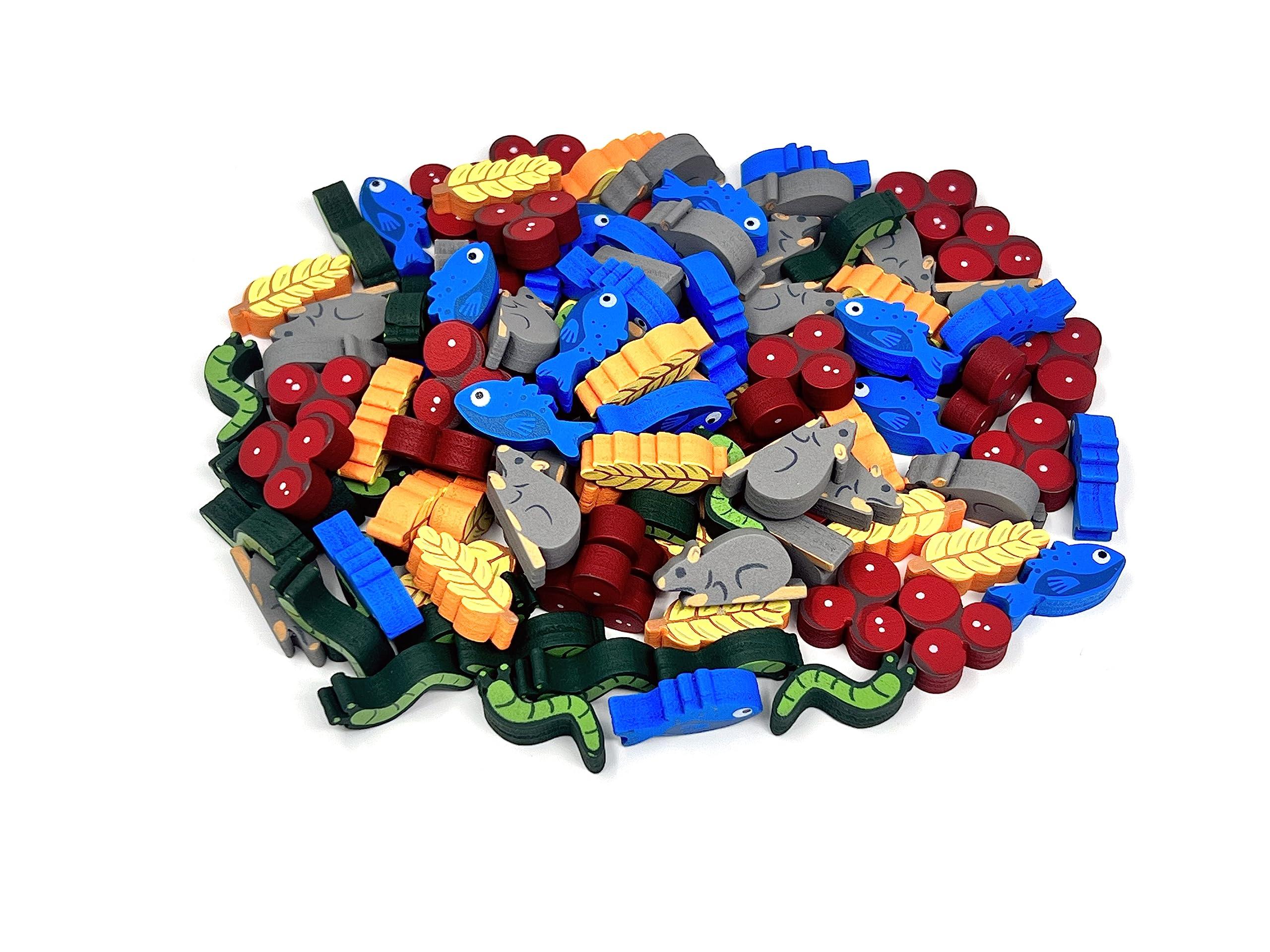 Meeple Source Meeple Source Wingspan Food Upgrade (105 Pieces for Wingspan Base Game)