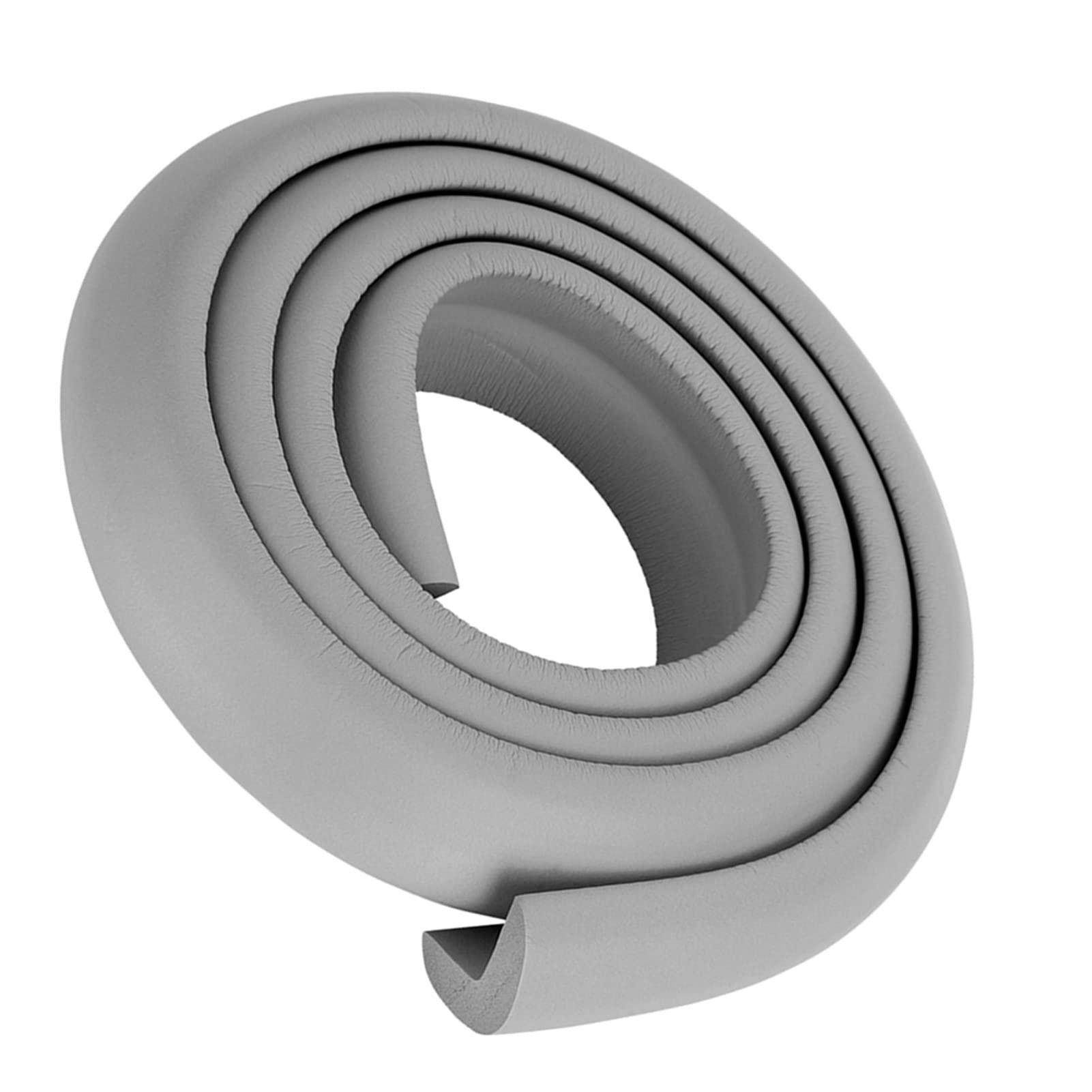 ToysCentral Basics Corner Protector Baby, Crib Padding for Sides Rubber Furniture and Corner Guards 2M Baby Safety Desk Cushion Crib Bumpers Padded for Table, Fireplace, Countertop (Grey)