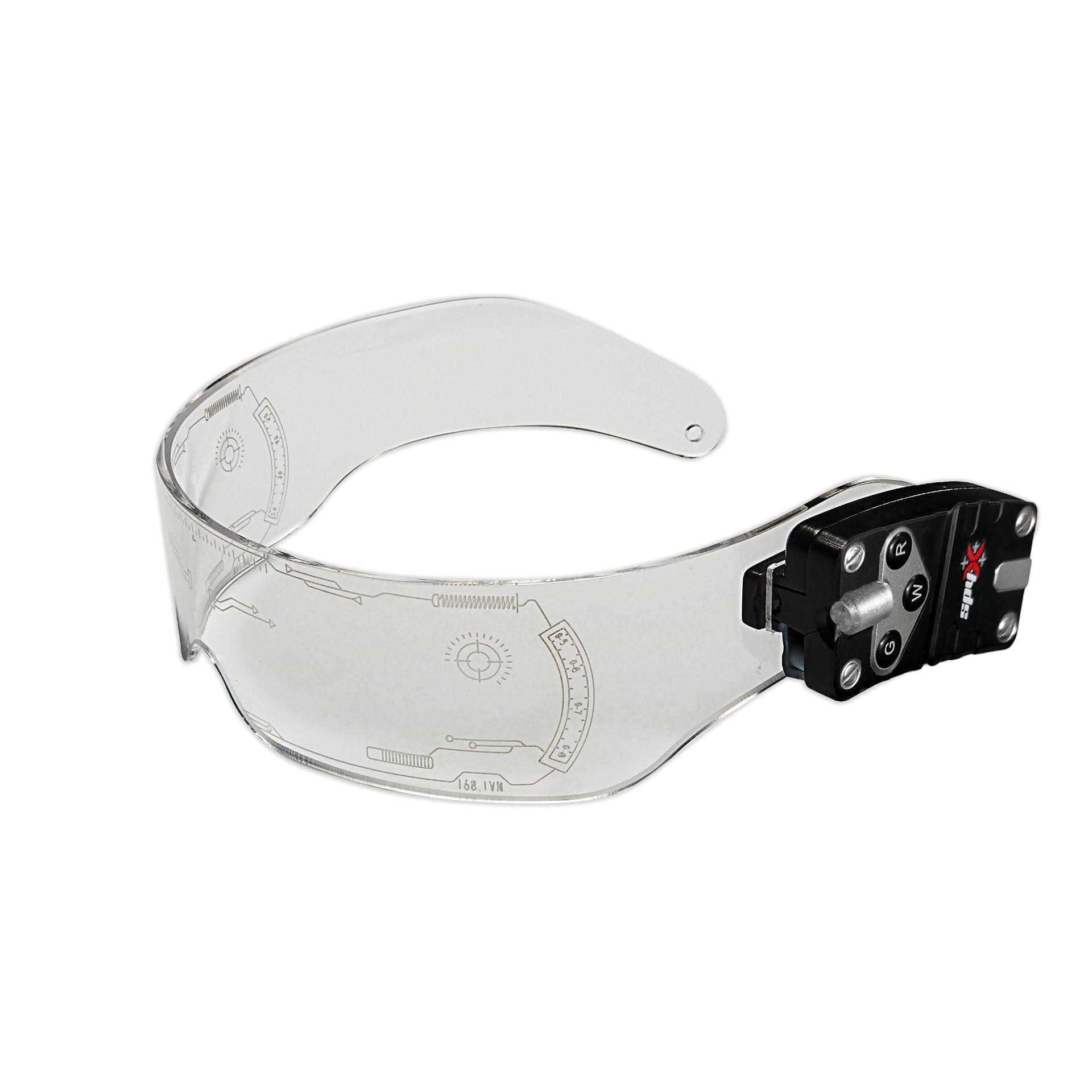 SpyX SpyX Night Ops Glasses - Hi-Tech Spy Toy Gadget for Spy Kids Night Mission. Dual LED Lights: White Spotlight & 3-Color Silent Signal Lights. Mission Graphics Etched Into Surface