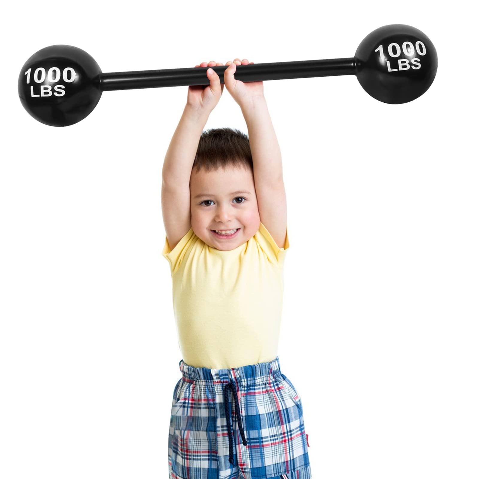 EVERMARKET Giant Inflatable Dumbbell Barbell,Funny Carnival Circus Decorations Birthday Halloween Strongman Party Decorations Fake Weights Cosplay Props Party Supplies,Blow Up Strongman Costume Photo Booth Props