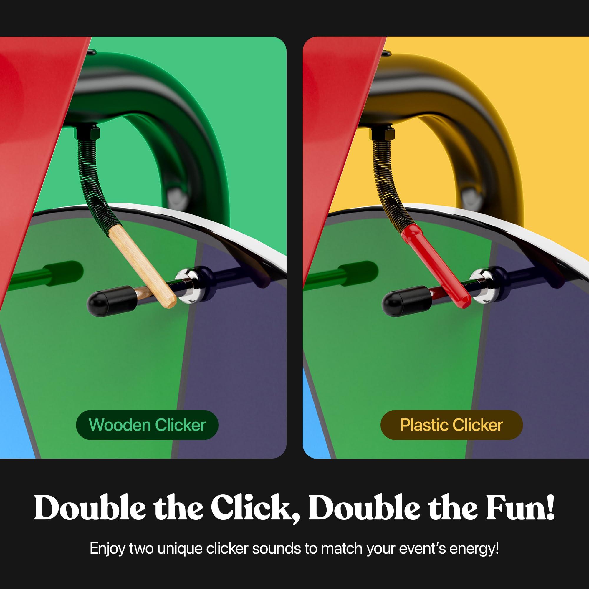 T-SIGN 12 Inch Heavy Duty Spinning Prize Wheel - 10 Slots Color Tabletop Roulette Spinner of Fortune Spin The with Dry Erase Marker and Eraser Win Game for Trade Show, Carnival