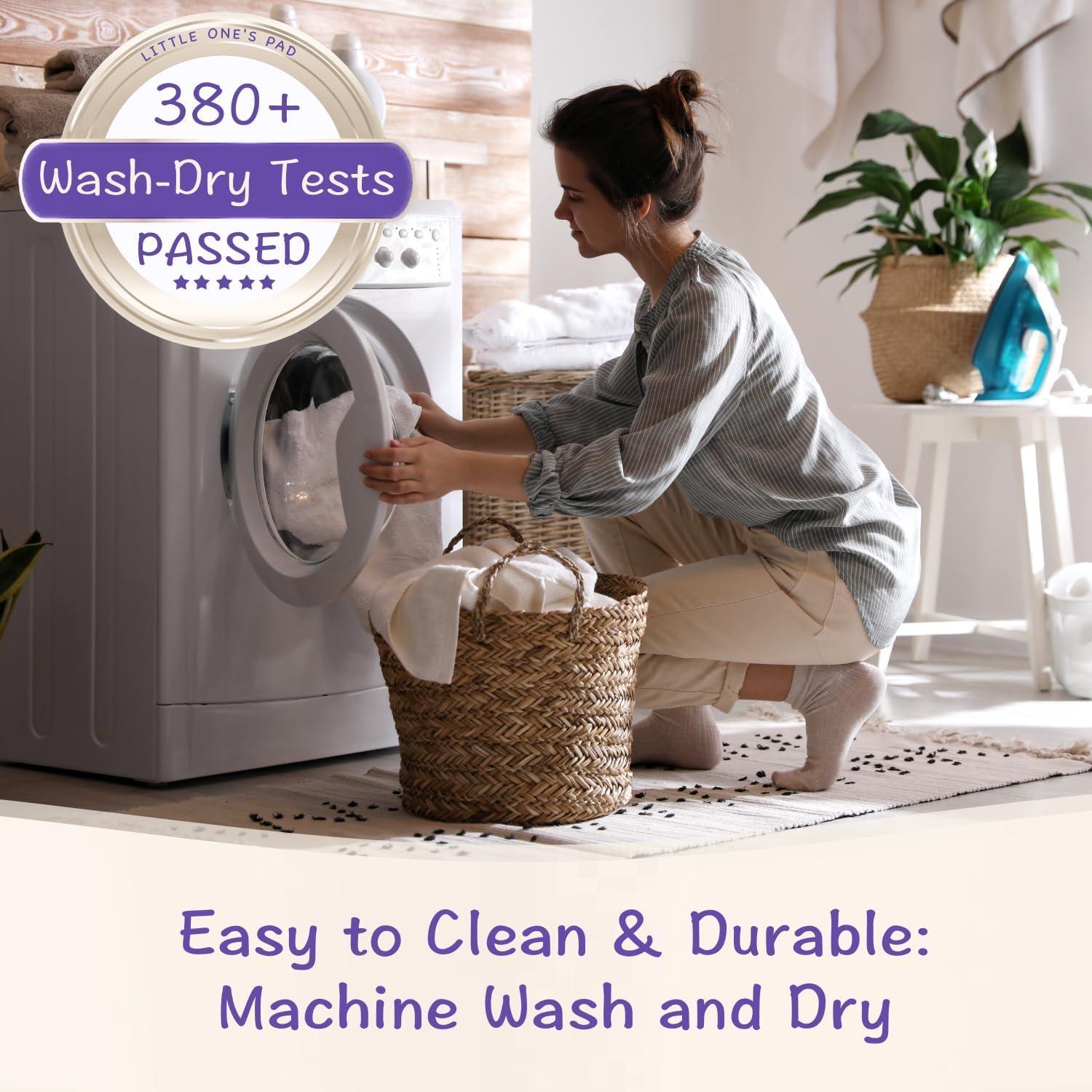 Little One\'s Pad Crib Mattress Protector Pad 2 Pack - Waterproof & Noiseless, Ultra-Soft Breathable Mattress Cover for Baby Cribs and Toddler Beds, Highly Absorbent Fitted and Dryer Safe