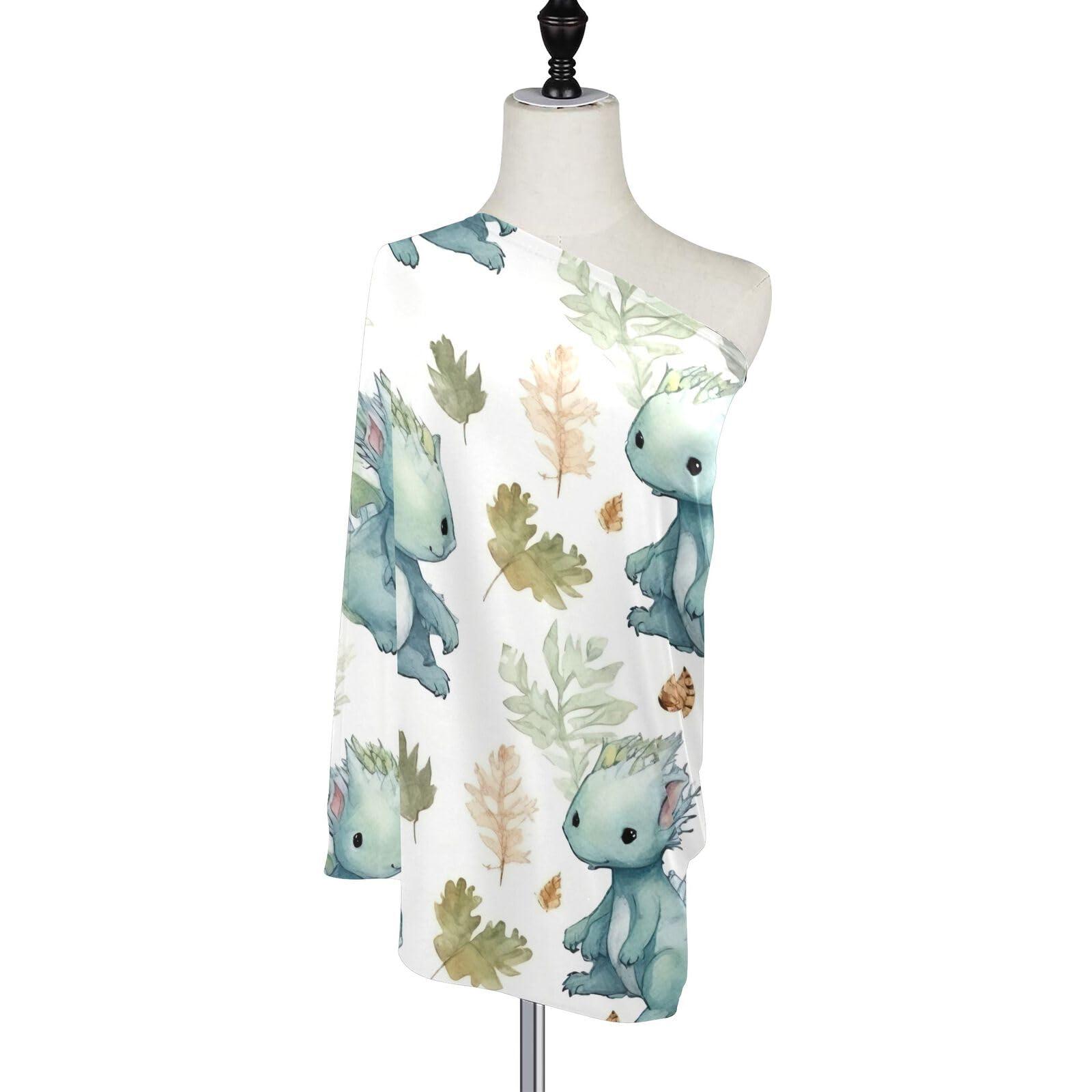 Flradish Flradish Cute Dragon Stretchy Baby Car Seat Cover Soft Breathable Nursing Cover Breastfeeding Cover Multiuse Infant Carseat Stroller Cover for Girls and Boys