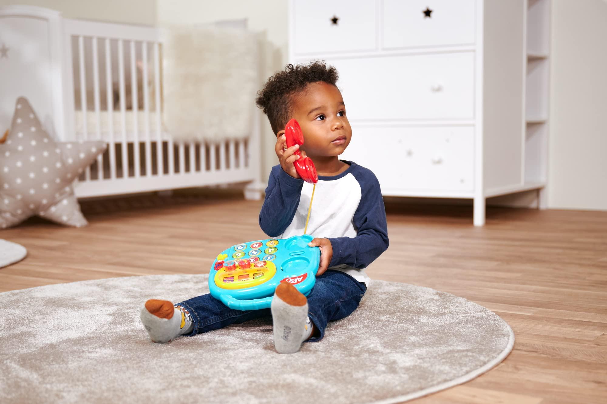 Simba Simba 104010016 20 cm ABC Telephone/with Different Sounds/Rotating Picture Display, Multi-Coloured