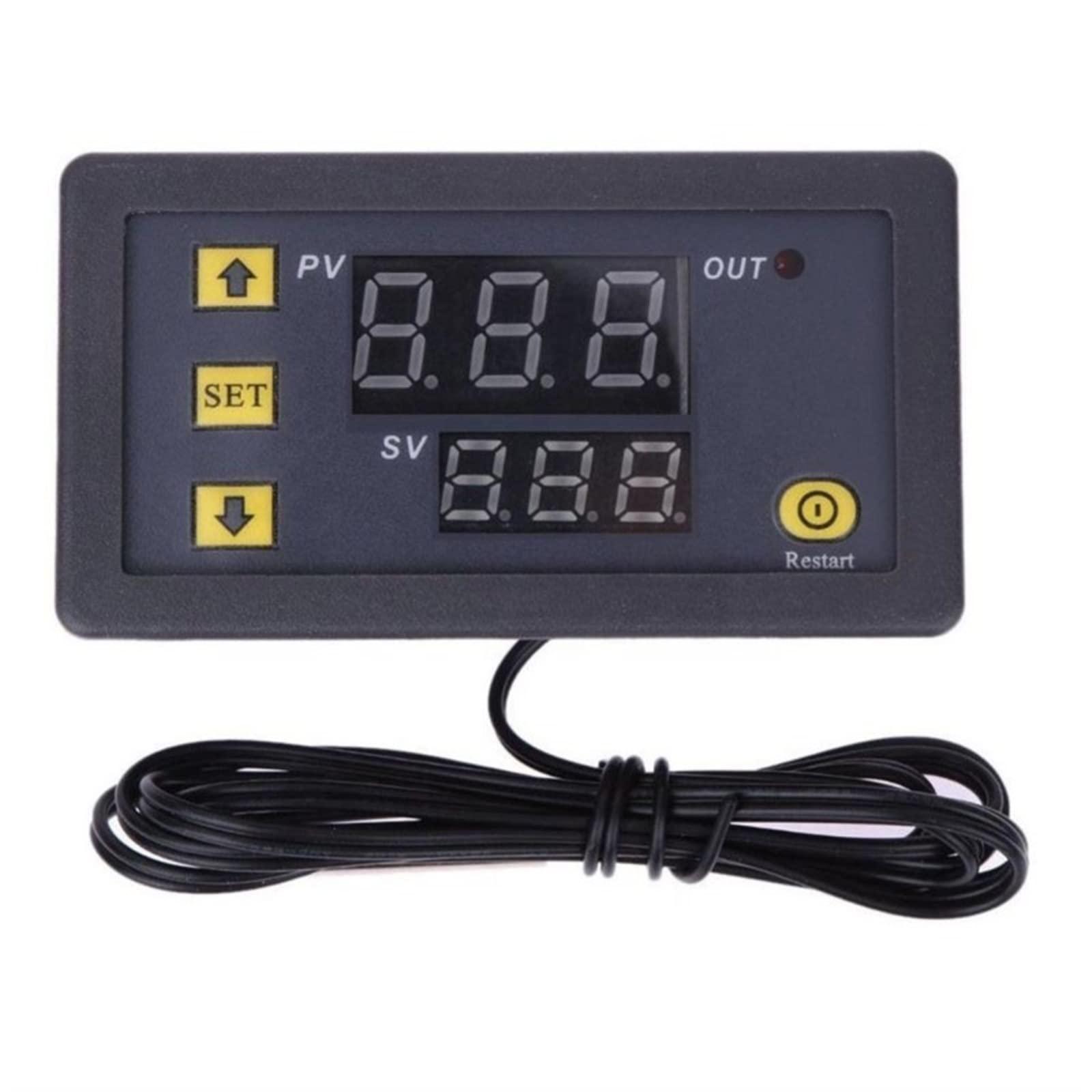 POWTAXBJGD POWTAXBJGD AC 110V 220V T3230 24V Digital Time Delay Relay LED Display Cycle Timer Control Switch Adjustable Timing Relay Time Delay Switch (Size : AC110-220V Red Blue)