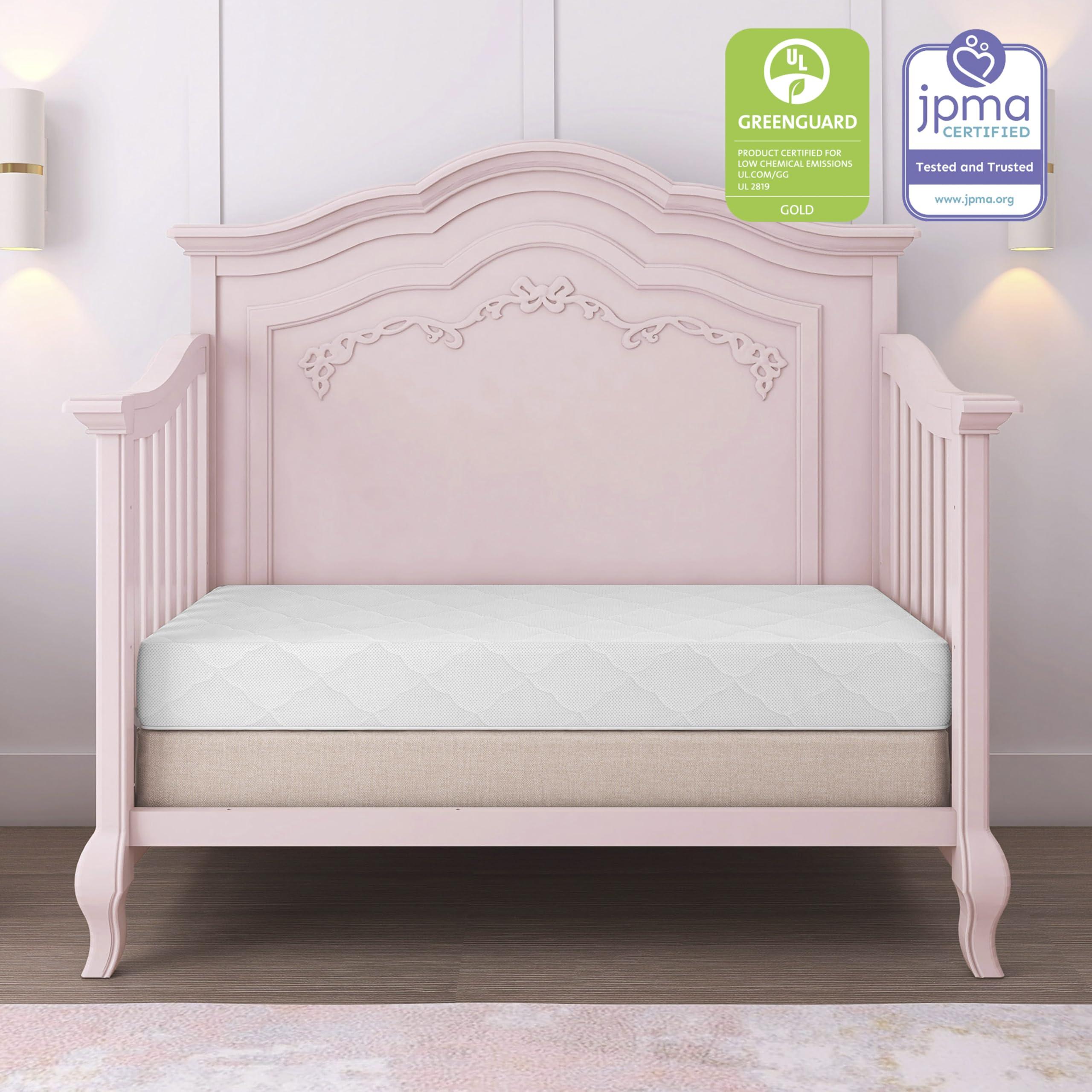 Evolur Evolur Wondernap 2 in 1 Full-Size Crib Mattress, JPMA and Greenguard Gold Certified, Crafted from Recycled Sustainable Materials, White