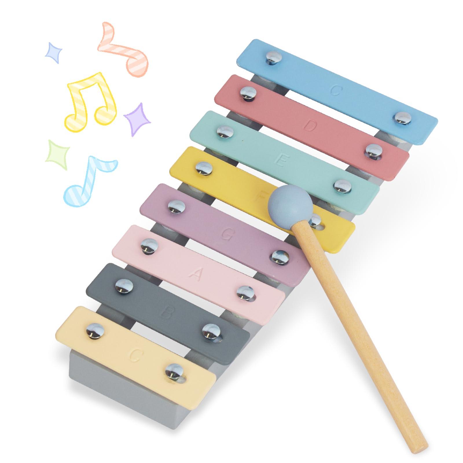 WoodenEdu Kids Xylophone Musical Toy with Child Safe Mallets - Educational Instrument for Toddlers