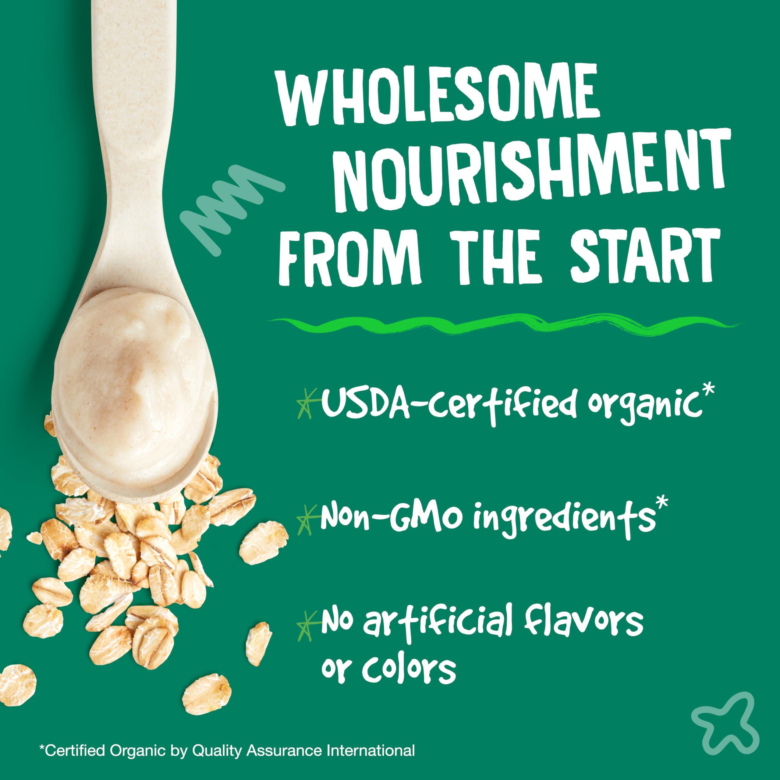 Earth's Best Earth's Best Organic Baby Food, Organic Whole Grain Oatmeal Baby Cereal, Non-GMO, Easily Digestible and Iron Fortified Baby Food, 8 oz Box (Pack of 12)