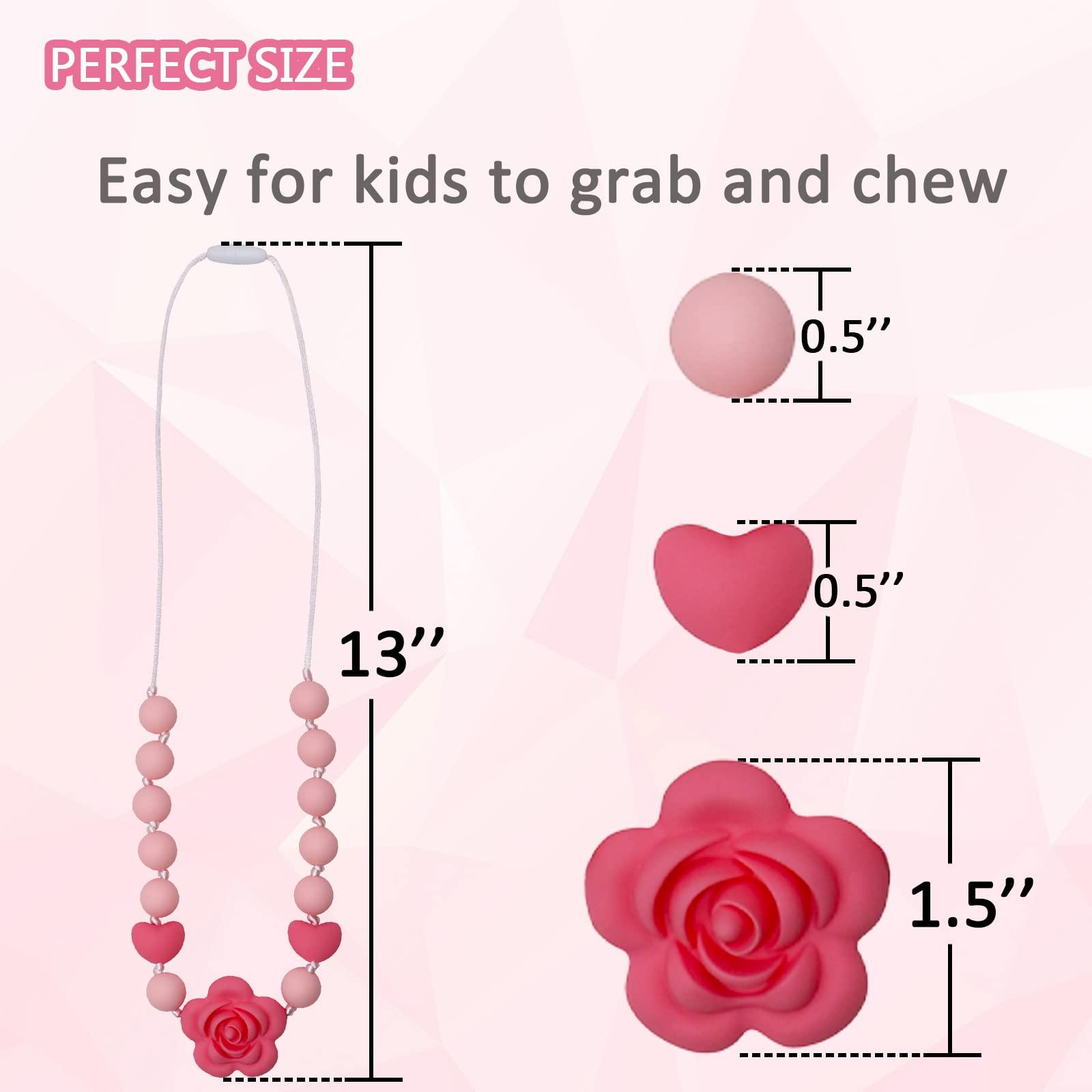 Flyaway Teething Necklaces for Baby Infant, 4pcs