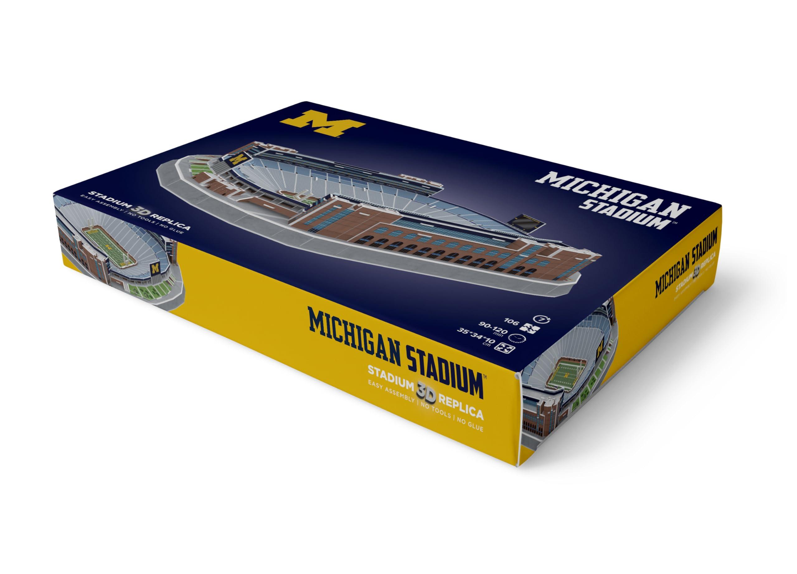 Pro-Lion Pro-Lion 3D Jigsaw Puzzle of Michigan Wolverines Stadium -106 Pieces | Home of Michigan Wolverines | NCAA Football Gifts for Age 7+