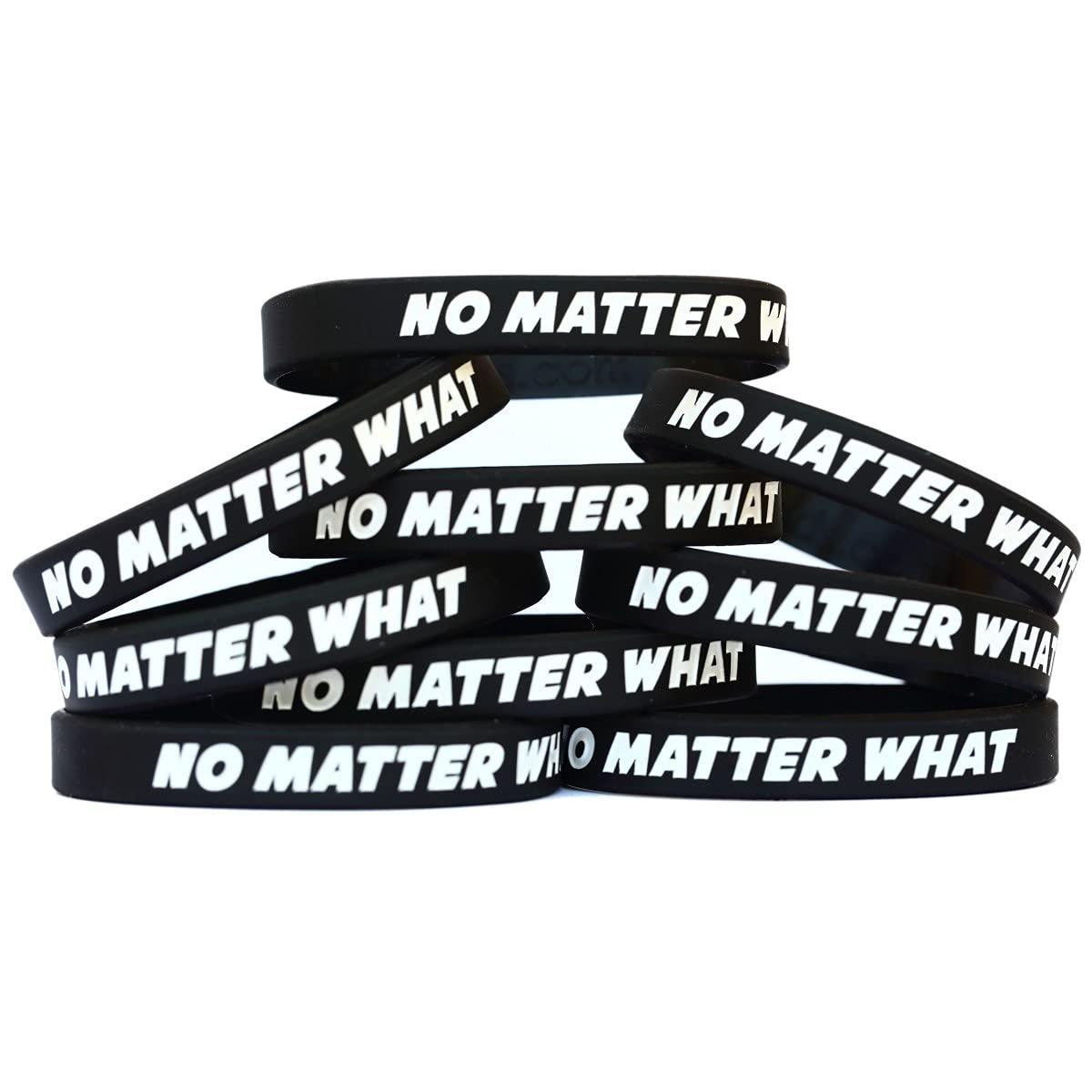 SayitBands 10 No Matter What Wristbands - Inspirational Silicone (1) Bracelets