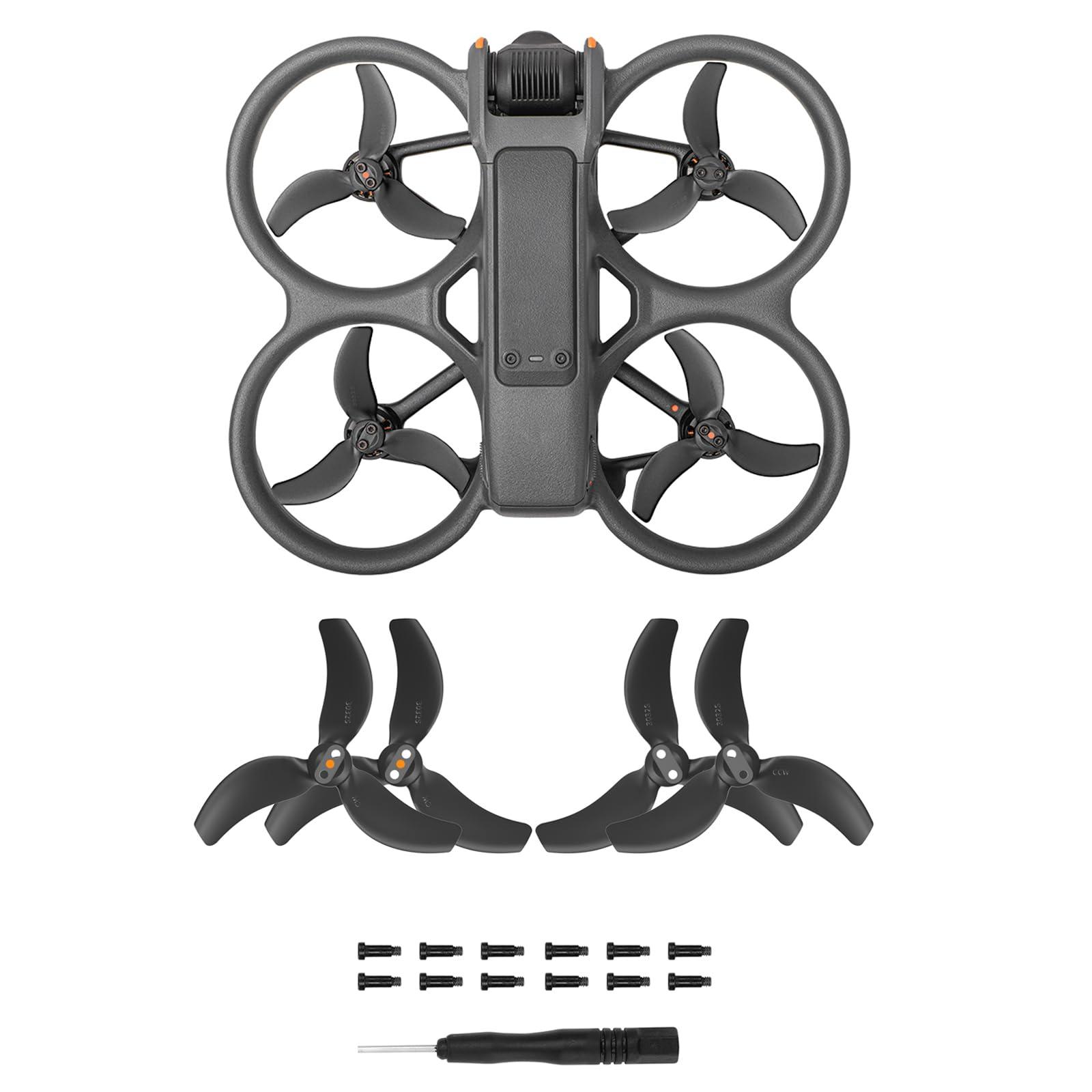 FSIDIWT FSIDIWT Avata 2 Propellers, 4Pcs Avata 2 Propellers Replacement, Low Noise Replacement Spare Blades Props for DJI Avata 2 Drone Accessories (Black)