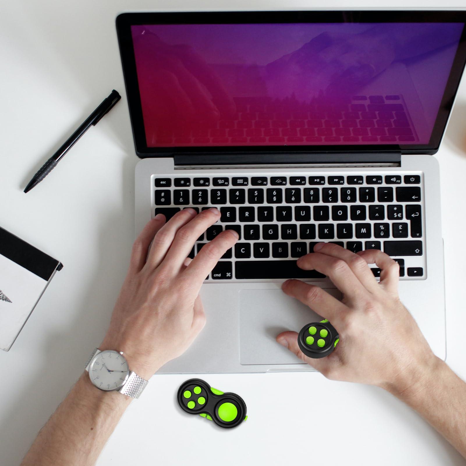 WTYCD WTYCD Original Fidget Toy Game, Rubberized Classical Controller Fidget Concentration Toy with 8-Fidget Functions and Lanyard - Excellent for Relieving Stress and Anxiety(Green)