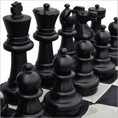 MegaChess MegaChess Giant Chess Set - 25 inch King with Giant Checkers Set and Giant Quick Fold Chess Mat